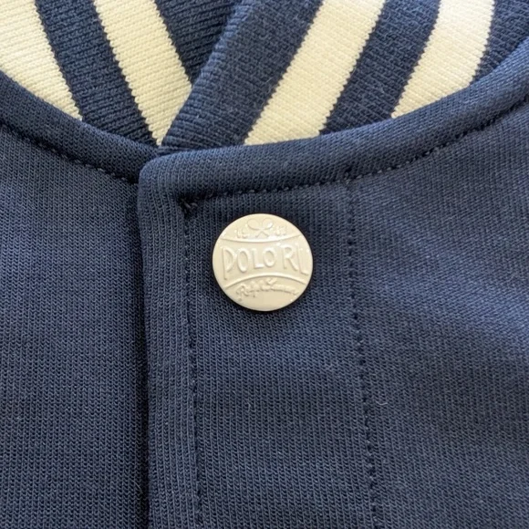 POLO RALPH LAUREN US Open Baseball Jacket Navy White Womens S NWT $298 Varsity - Picture 12 of 17